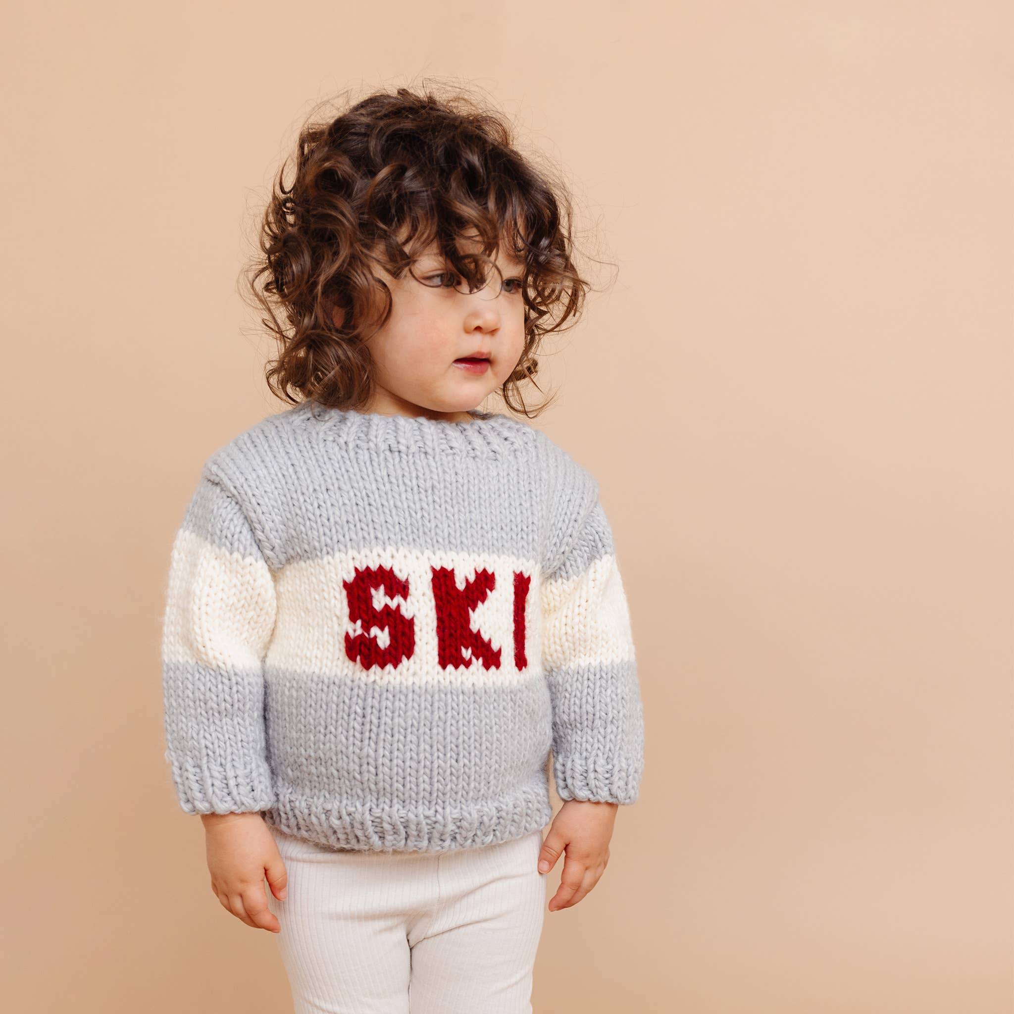 Ski Sweater, Bowie Grey Kids Baby Apparel Winter: XS; 6-12M