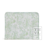 ROADIE MEDIUM Zip Pouch - Bunny Toile Green