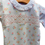 English Roses - Baby Girl's Smocked Footie