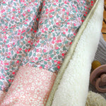 Baby blanket Liberty® fabric and fleece: Côme