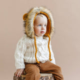 Fisherman Sweater, Cream Baby Kids Clothing Apparel Winter: XS 6-12m