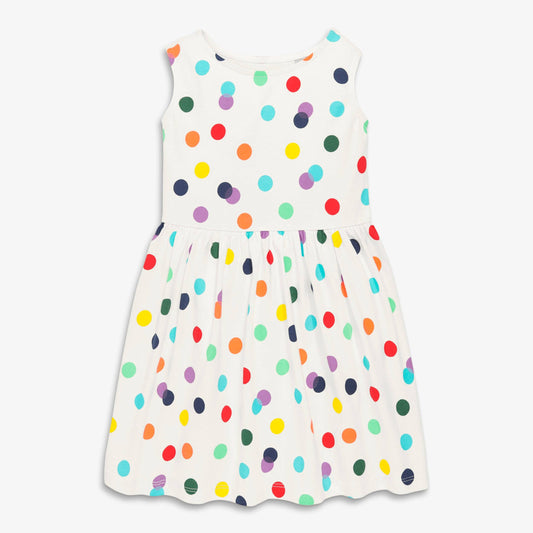 Recess Dress In Rainbow Confetti Dot