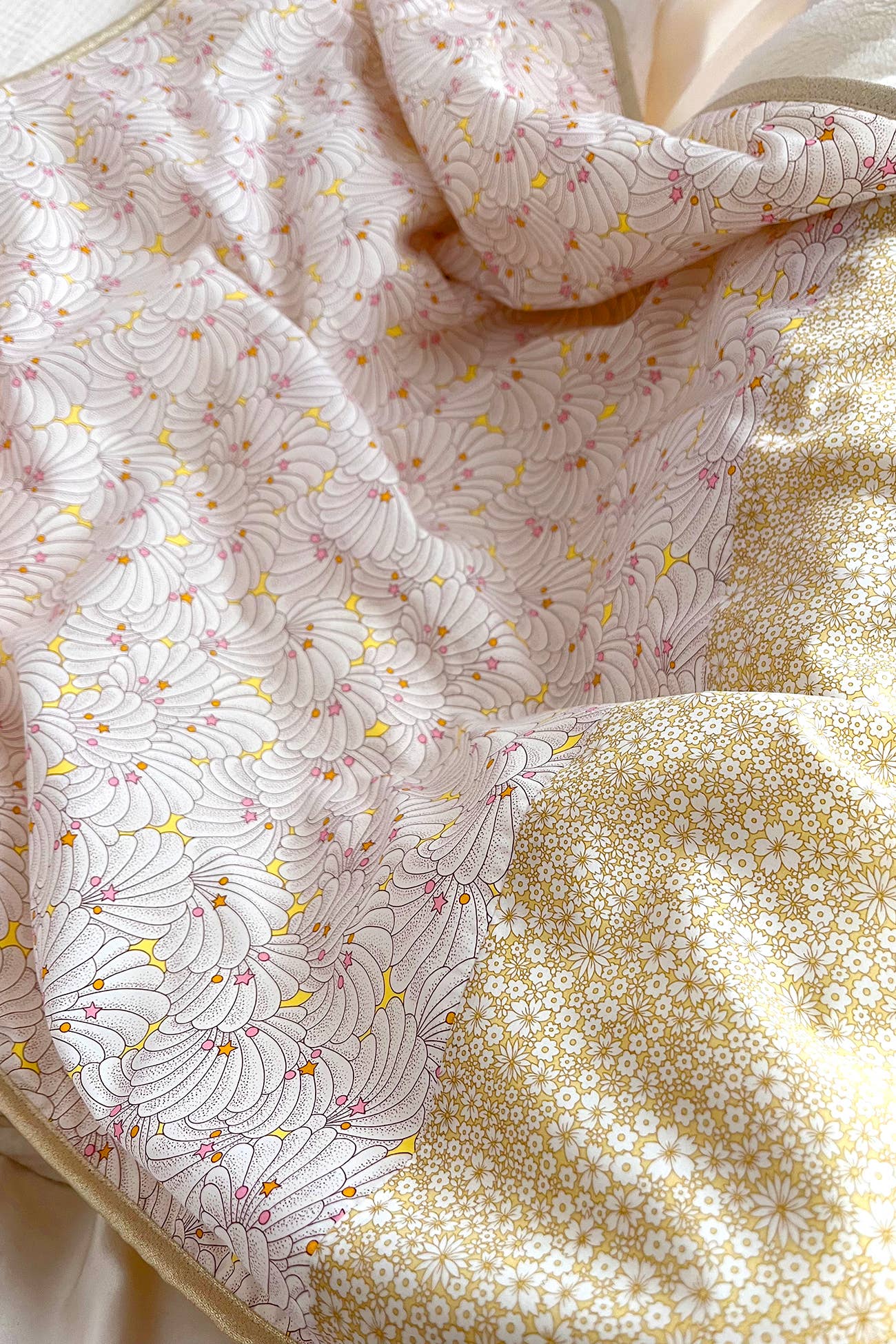 Baby blanket Liberty® fabric and fleece: Jenny