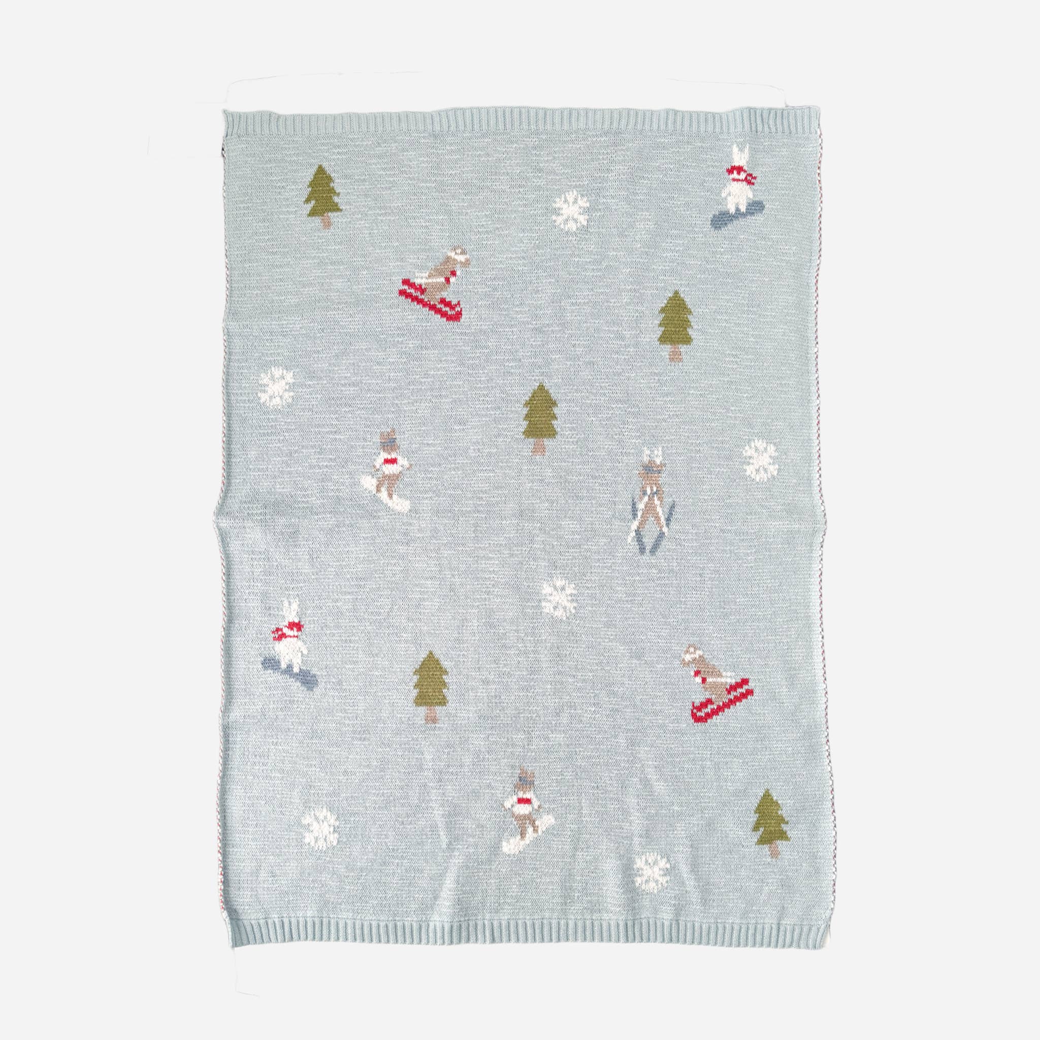 Blanket Ski Cotton Kids Baby Decor Snowboard Winter: Immediate