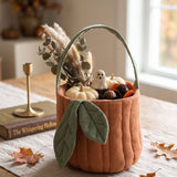 Pumpkin Basket | Quilted Storage Basket | Halloween Basket
