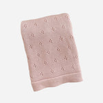 Heirloom Pique Blanket Blush Organic Cotton Baby Gift: Blush