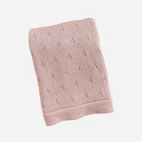 Heirloom Pique Blanket Blush Organic Cotton Baby Gift: Blush