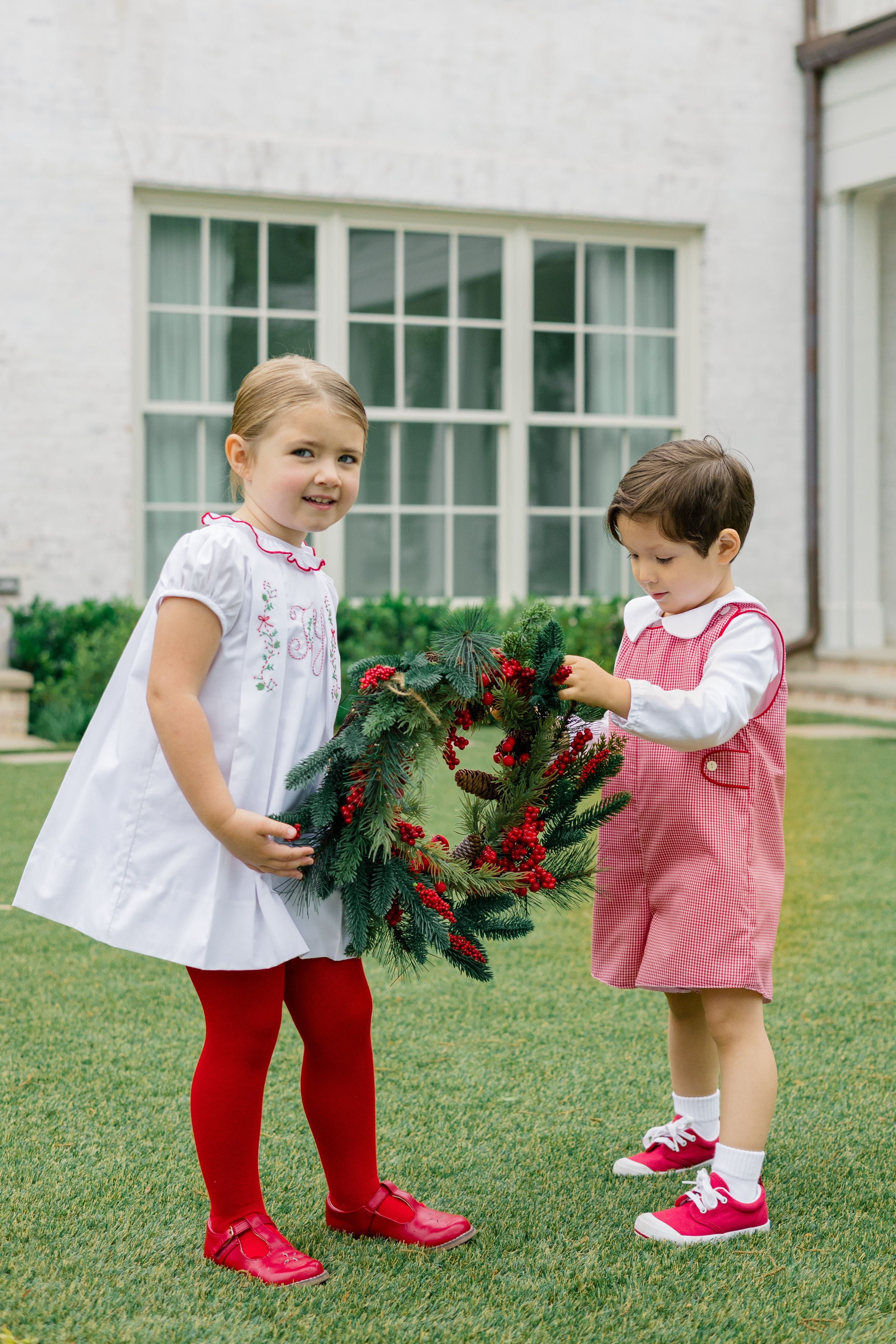 Matching sibling looks from The Proper Peony Joyful Christmas collection