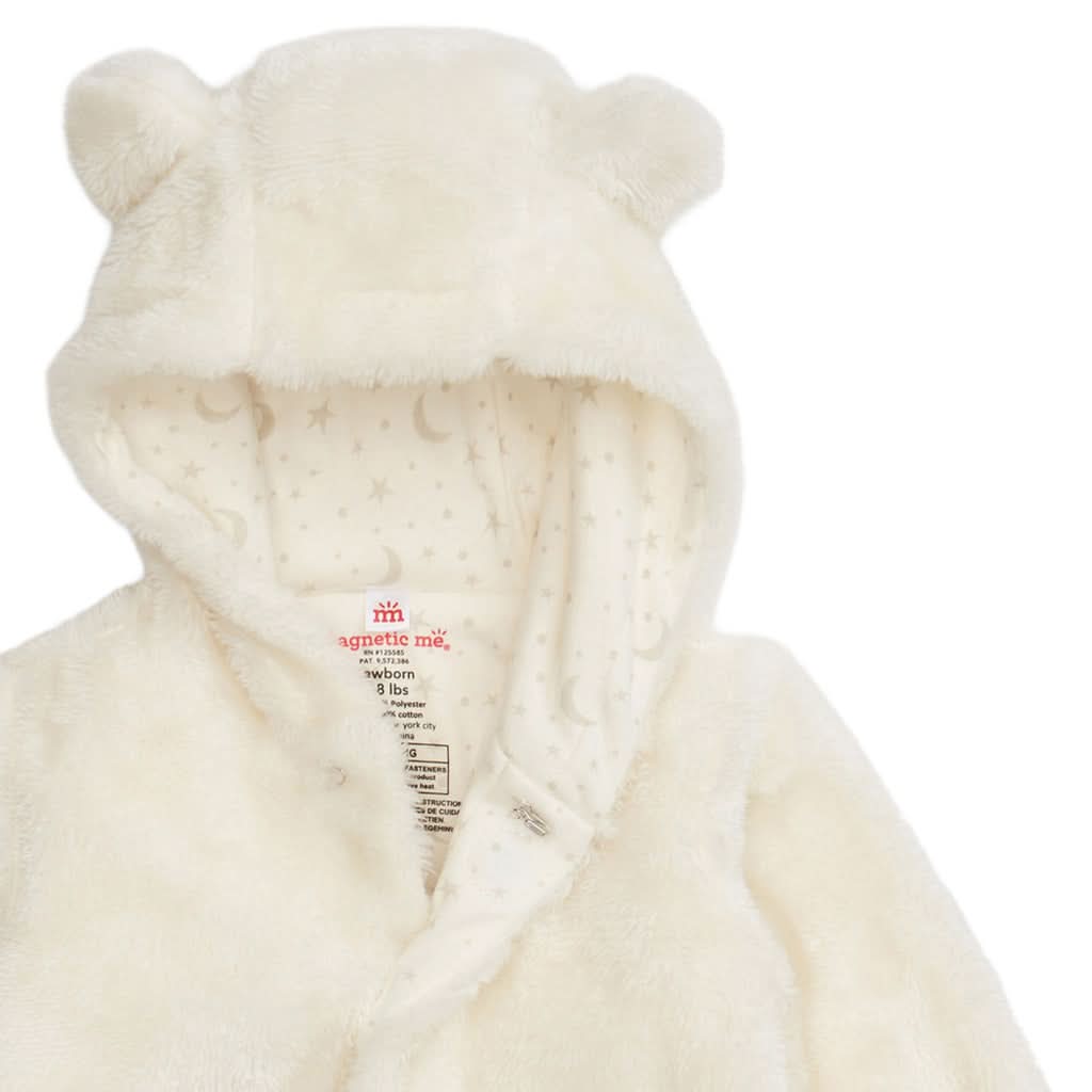 magnetic me Cloud minky bear footie, alternate view