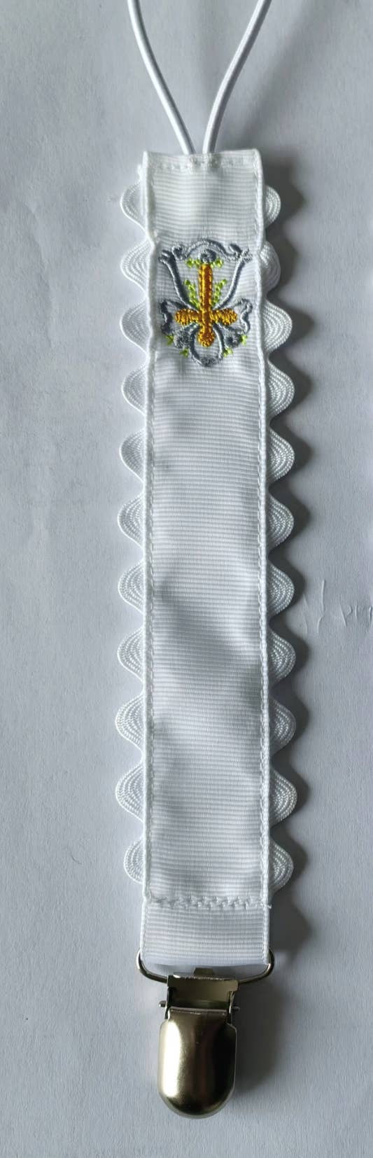 Pacifier Clip, Monogram-able Assorted Colors: White