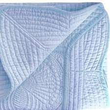 Heirloom Quilt - Baby Quilt Blanket Monogram: Baby Blue