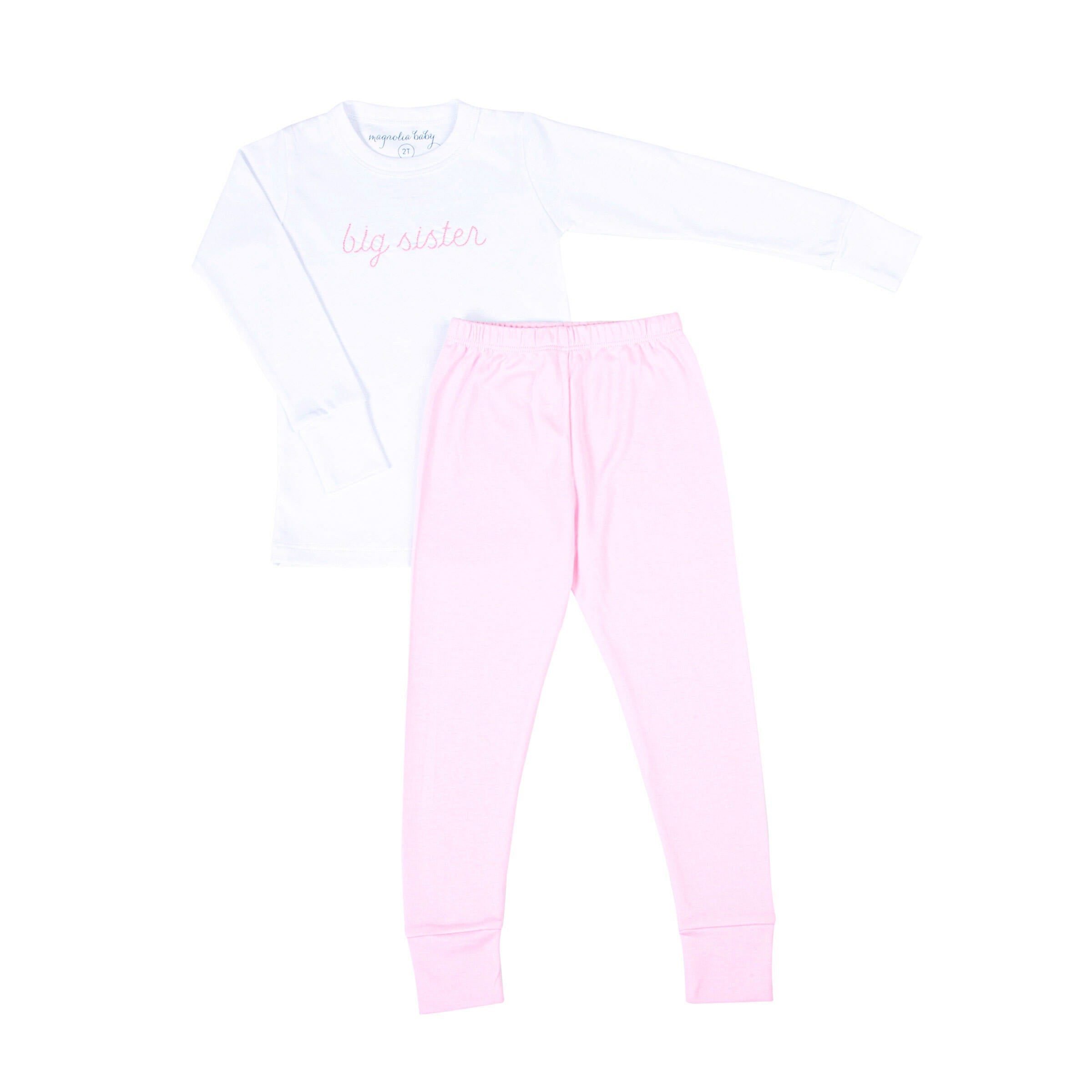 Big Sister Embroidered Long Pajamas