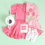 Pink Posey Midi Socks: 1.5-3 YEARS