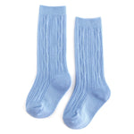 Little Stocking Co. Bluebell Cable Knit Knee High Socks