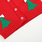 Red Christmas Tree Knit Cardigan