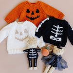 Skeleton Sweater Baby Kid Halloween Costume Fall: Black / XS 6-12m