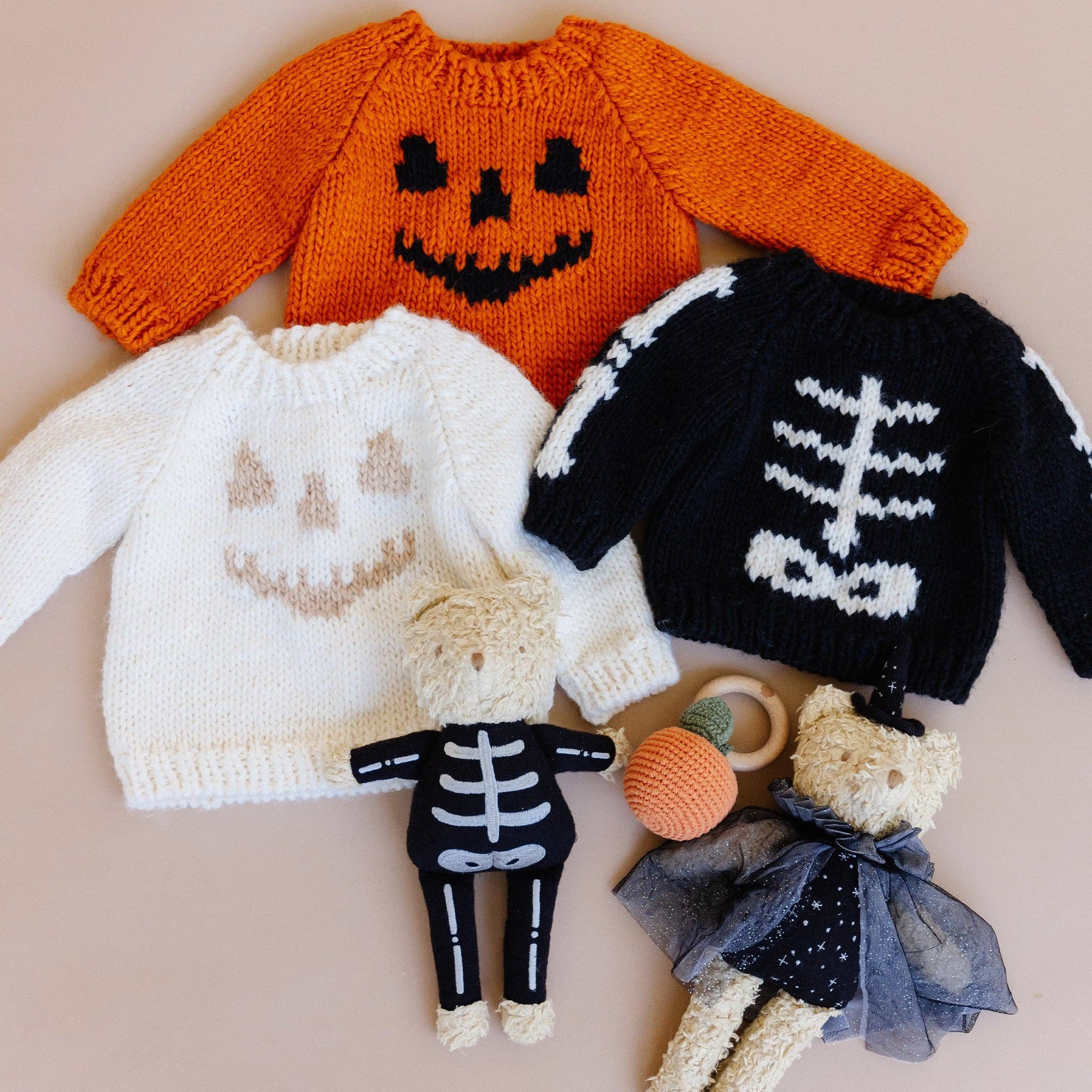 Skeleton Sweater Baby Kid Halloween Costume Fall: Black / XS 6-12m