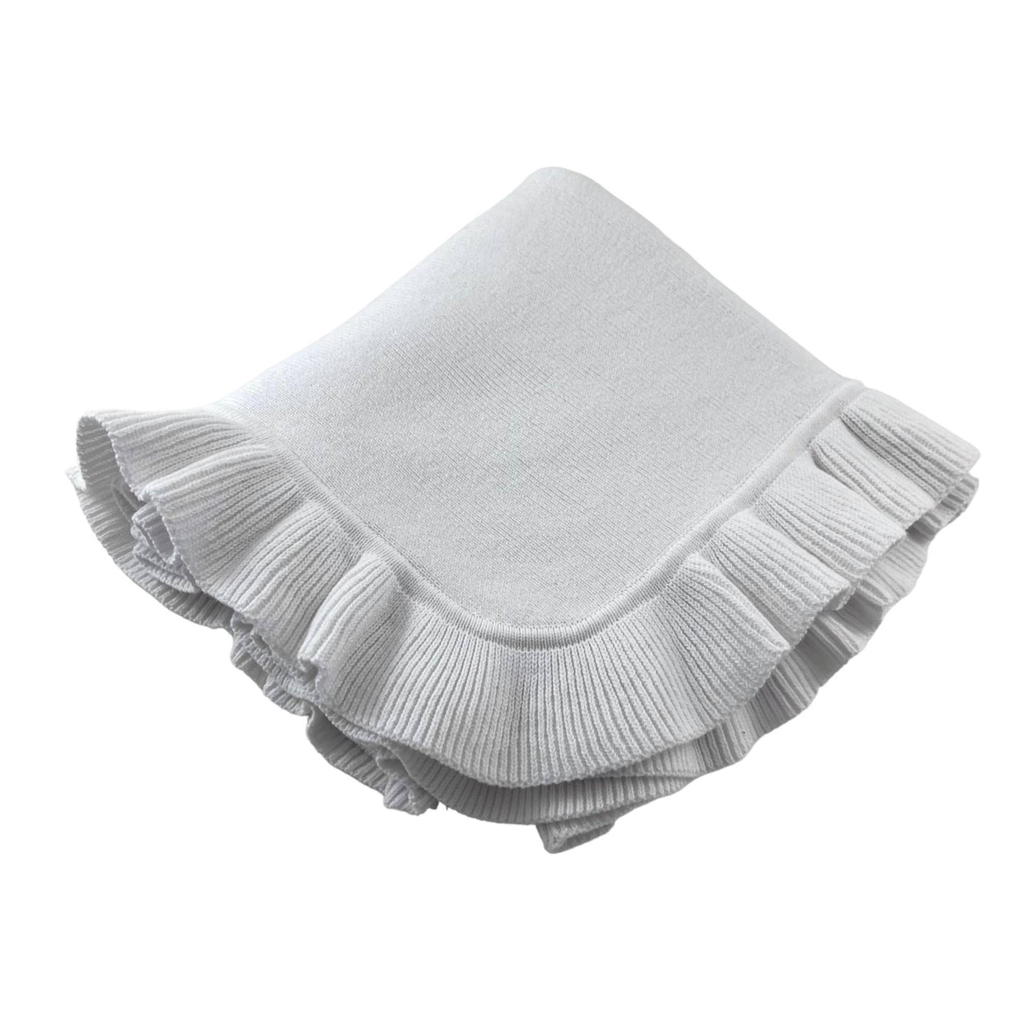 Jersey Knitted Ruffle Blanket