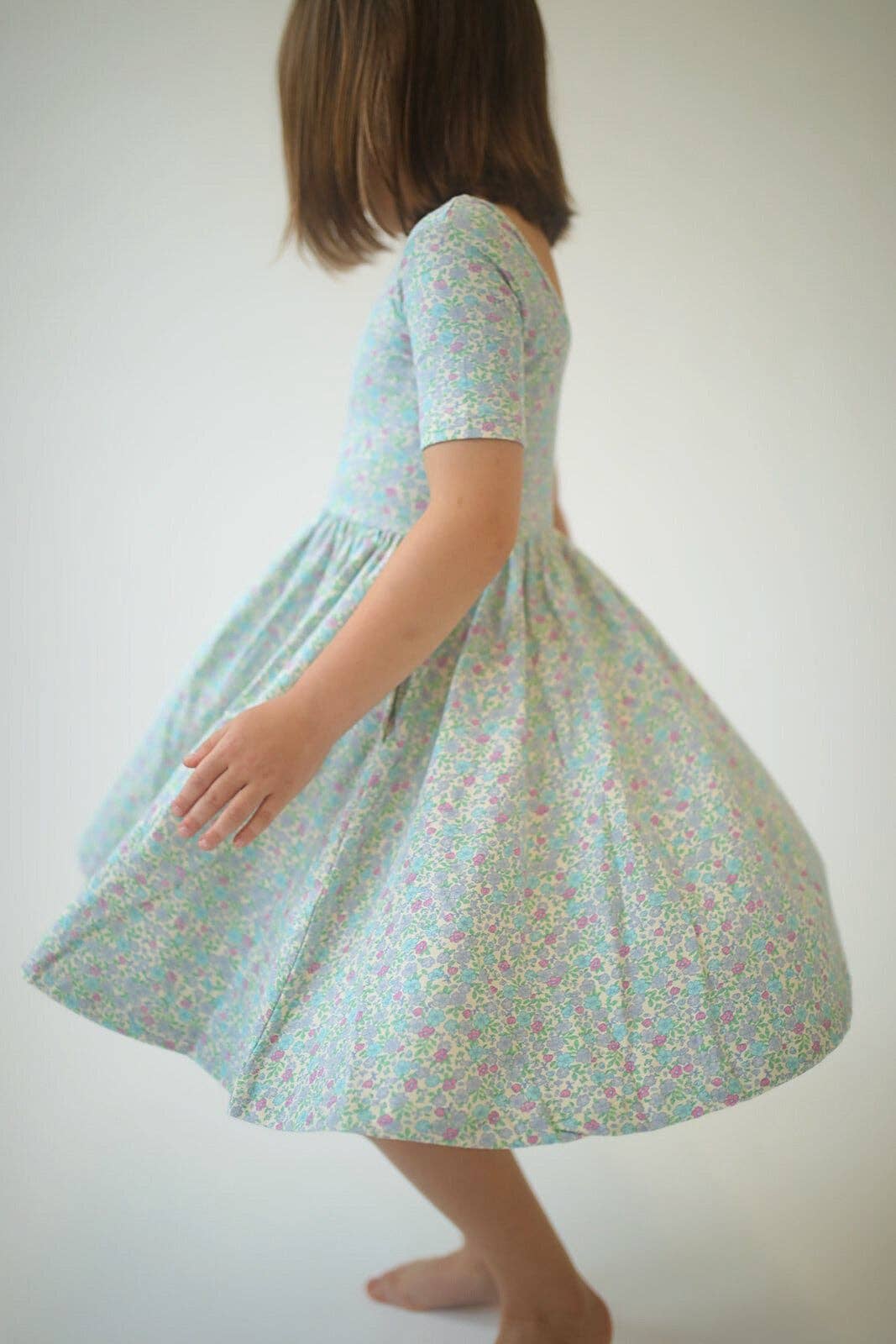 Short Sleeve Twirl Dress