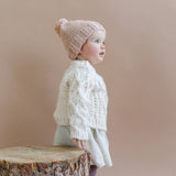 Fisherman Sweater, Cream Baby Kids Clothing Apparel Winter: XS 6-12m