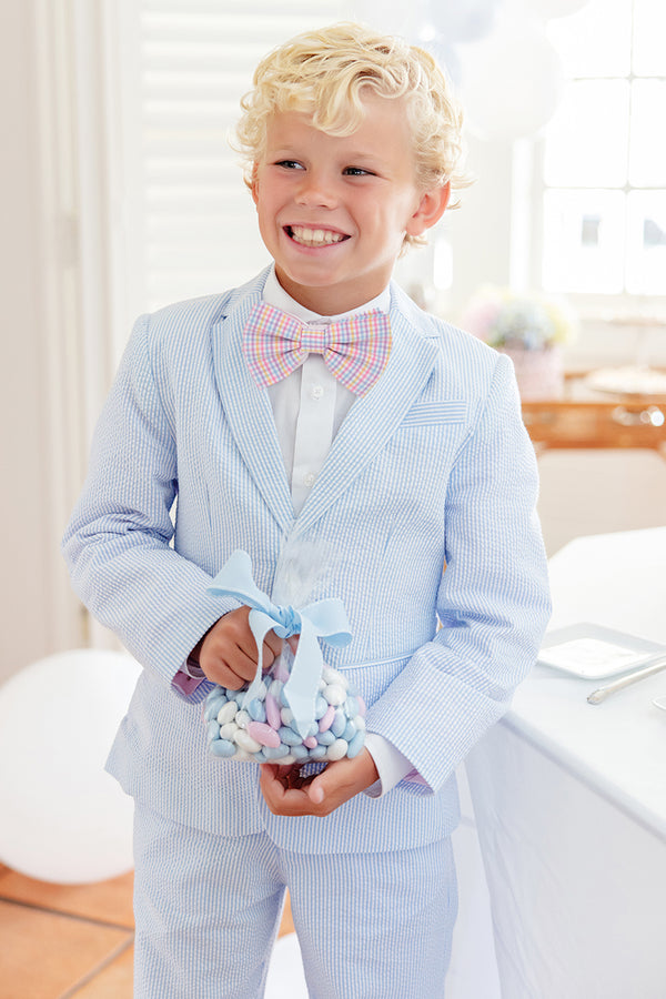 Prep School Pants- Seersucker Breakers Blue