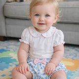 Blue Spring Flowers- Baby Girl's Diaper Set