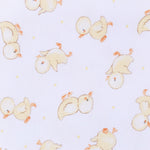 Downy Ducklings Yellow Printed Zip Footie