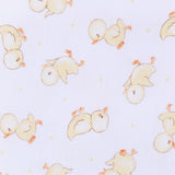Downy Ducklings Yellow Printed Zip Footie