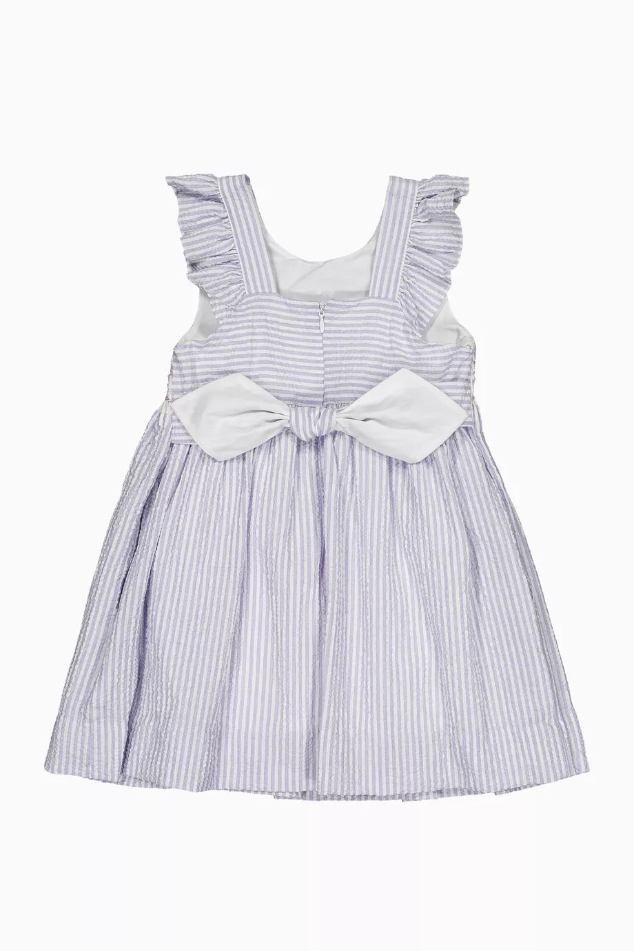 Kidiwi Bégonia Smocked Dress - Lilac Seersucker