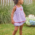 Evie Bloomer Set - Patriotic Plaid