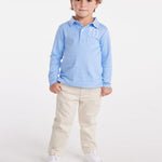 Long Sleeve Polo - Light Blue