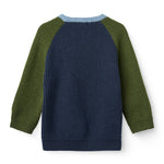 Copenhagen Colors Merino Rib Knitted Blouse in Navy Comb, alternate view