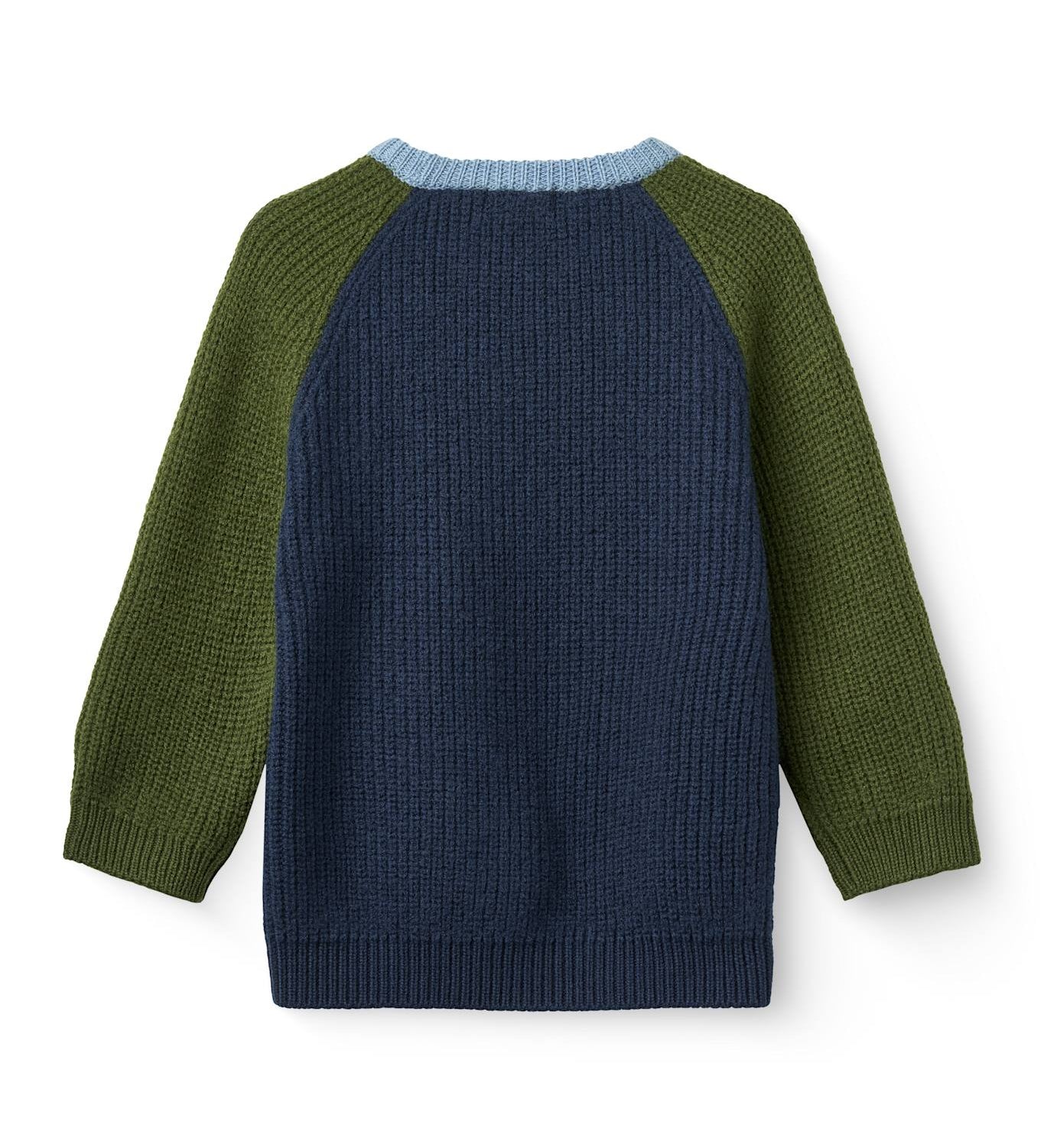 Copenhagen Colors Merino Rib Knitted Blouse in Navy Comb, alternate view