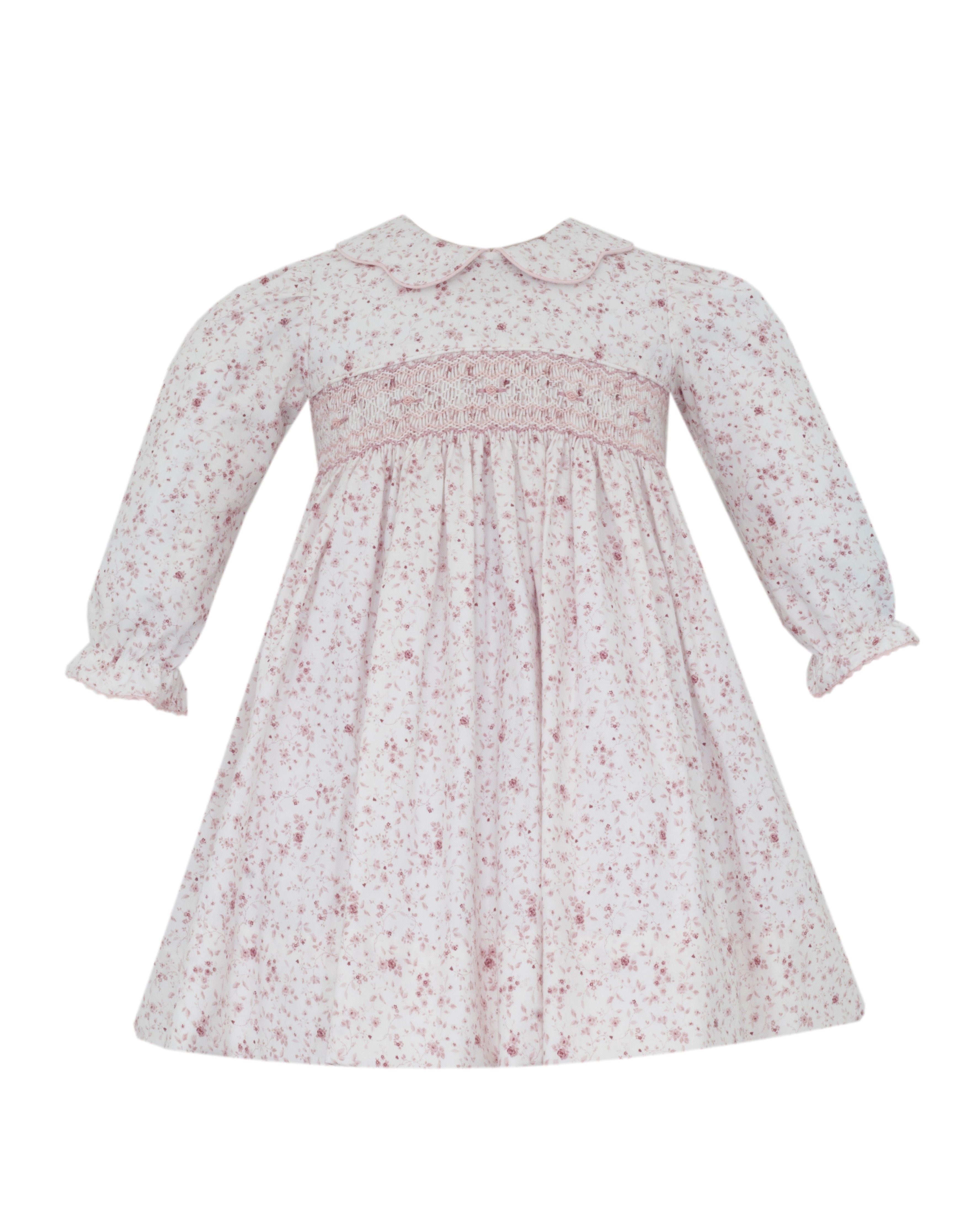 Anavini MIA Rose Pink & Ivory Floral Viyella Float Dress