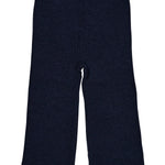Merino Knitted Frill Blouse & Pants Set - Navy
