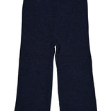 Merino Knitted Frill Blouse & Pants Set - Navy