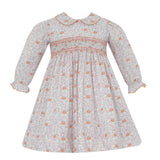 Anavini CHLOE Liberty pumpkin float dress, long sleeve