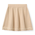 Copenhagen Colors Knitted Tennis Skirt in Beige Comb, the matching skirt for the LS Blouse with Deco Neck set