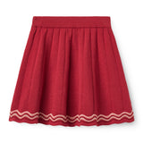 Copenhagen Colors Knitted Tennis Skirt in Red Comb, alternate view