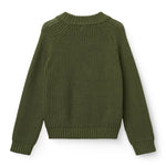 Copenhagen Colors Knitted Classic Rib Blouse in Dark Green, alternate view