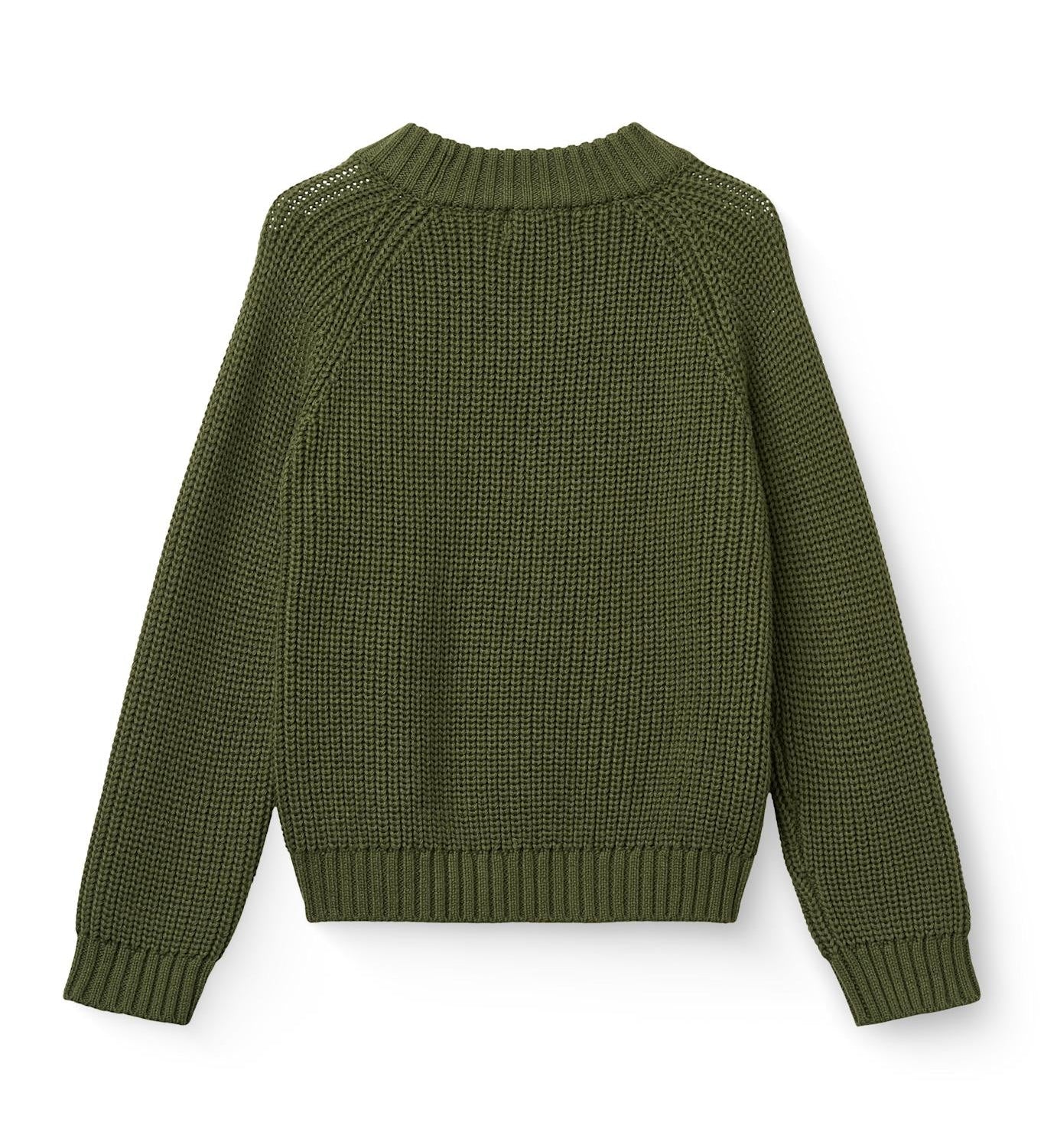 Copenhagen Colors Knitted Classic Rib Blouse in Dark Green, alternate view