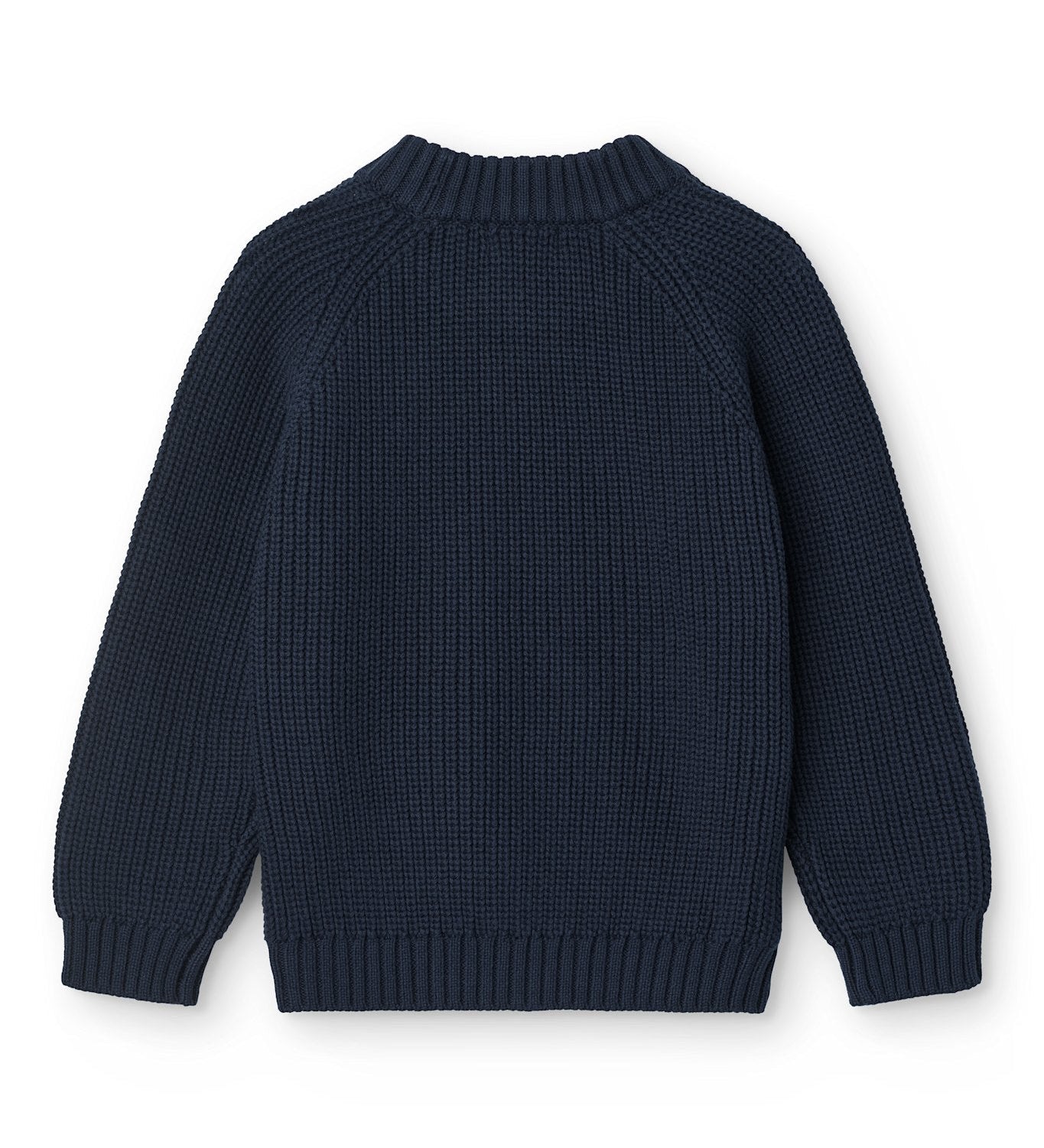 Copenhagen Colors Knitted Classic Rib Sweater in navy, back view