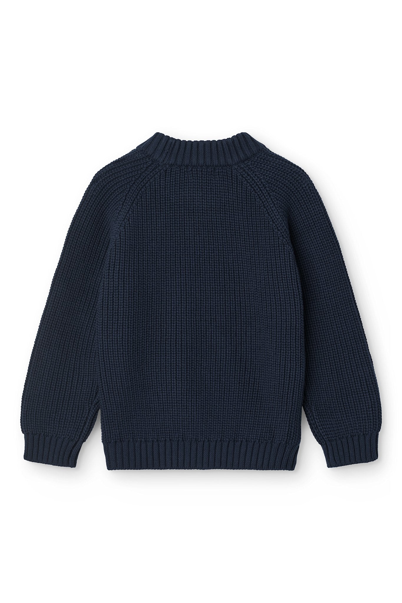 Copenhagen Colors Knitted Classic Rib Sweater in navy, back view