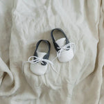 Soft Soled Oxford - White/Navy Blue