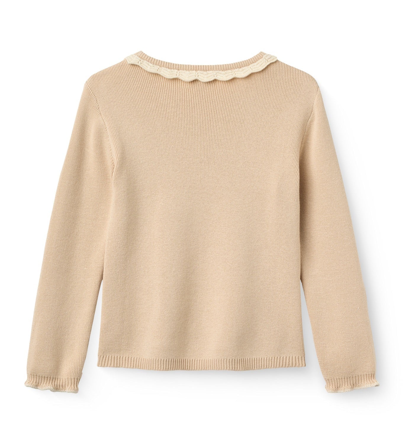 Copenhagen Colors LS Blouse with Deco Neck in Beige Comb, alternate view