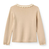 Copenhagen Colors LS Blouse with Deco Neck in Beige Comb, alternate view