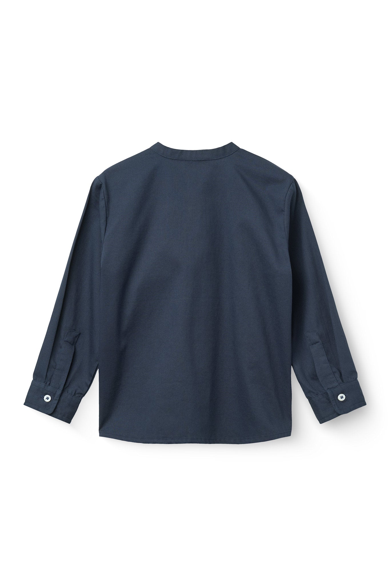 Copenhagen Colors Twill Shirt with Mandarin Collar in Navy, alternate view