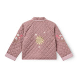 Copenhagen Colors Checkered Quilted Jacket with Embroidery in Winter Rose Check Comb, alternate view