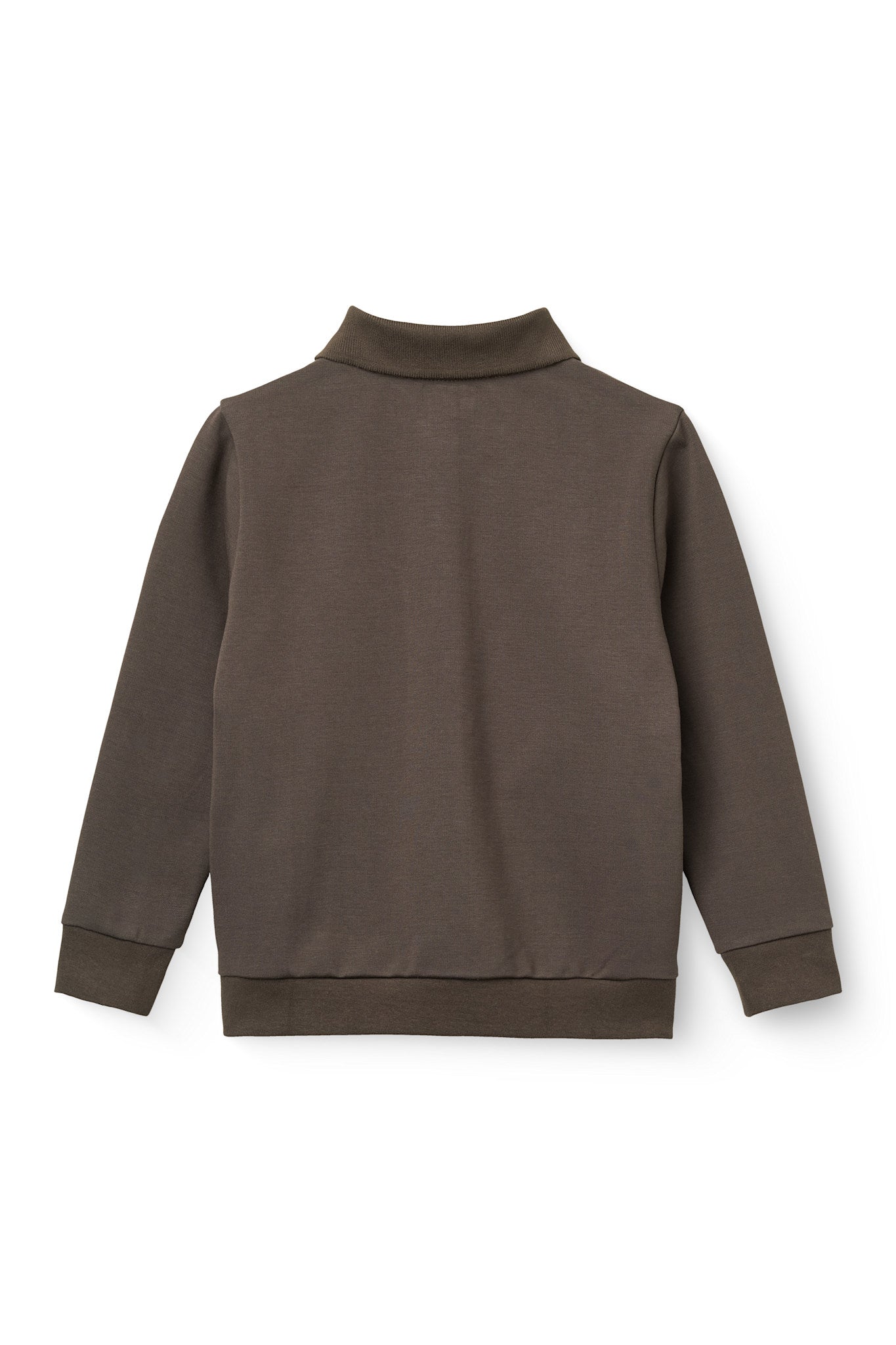 Copenhagen Colors 360 Super Stretchy High School Cardigan in Dark Brown, alternate view