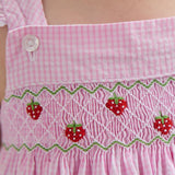 Smocked Lizzy D Dress - Strawberries